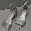 LONDON FOG Women's Nikki Low Two Piece Block Heel Dress Shoe Ladies Ankle Strap Pump Sandal (7)