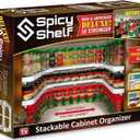Spicy Shelf Deluxe - Expandable Spice Rack and Stackable Cabinet & Pantry Organizer (1 Set of 2 Shelves) - As seen on TV Deluxe (Spicy Shelf Organizer) - Pantry Organization - Pantry Spice Organizer