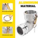 DA3030 Type DA Cam and Groove Hose Fitting, 90 Degree Elbow, 3" Female Camlock x 3" Male Camlock, 125PSI, Aluminum Material