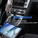 Cigarette Lighter Phone Holder Car Mount Charger [Dual USB Fast Charging] Car Cigarette Lighter Socket Phone Mount with Adjustable Arm, Car Phone Holder Charger for iPhone 16 Pro, Galaxy S24