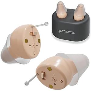 Audien Hearing ATOM Rechargeable Hearing Amplifier to Aid and Assist Hearing, Premium Comfort Design & Nearly Invisible