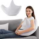 HARBOREST Shoulder Surgery Pillow - Shoulder Pillow for Shoulder Pain, Rotator Cuff Pillow for Sitting (Light Grey) (Without Shoulder Strap)