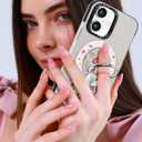 Toycamp for iPhone 16 Case Compatible with Magsafe - Cute Design 360 Magnetic Ring Holder Stand Kickstand Funny Castle Girly Pretty Fashion TPU Phone Covers for Women Tenn Girls