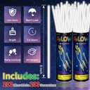 200 Pack 8'' Glow Sticks Bulk Party Favors White Light Up Sticks with Connectors Neon Glow in the Dark Party Supplies Bracelets for Holiday Birthday Party Decoration(White)