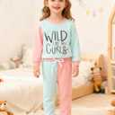 Toddler Baby Girl Clothes Fall Winter Long Sleeve Sweatshirt with Pants Set Girls Cute Print Outfits 6M-4Years (3-4T, Wild Green)