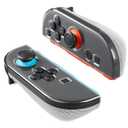 GLDRAM Soft TPU Case for Nintendo Switch 2 Grip Controller, Clear Protective Skin Cover Shell for Joypads 2 Accessories, Transparent & Anti-Slip Diamond Texture, Ergonomic Grip