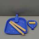 1PCS Kids Snow Shovel, 22"-32" H Detachable Wooden Childs Snow Shovel with Plastic D-Grip Handle and Scoop Winter Children Shovel Blue Toddler Shovels Outdoor Play Snow Gift for Boy Girl Snow Removal