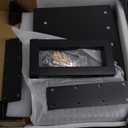 WESTREE Dual Monitor Stand Riser, Wood and Steel Monitor Stand Riser, Computer Monitor Stand for 2 Monitors, Multi-Purpose Desktop Storage Stand for Computer,Laptop,Printer,TV (Large, Black)