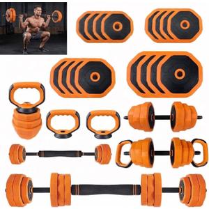 Adjustable Dumbbells, 44/66/88lbs Free Weight Set with Connector,4 In1 Dumbbells Set Used As Barbell,Kettlebells,Push Up Stand for Home Gym