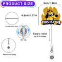 This is Fine Dog Badge Reel Retractable, Funny Badge Reel for Nurse Nursing Student RN MA CNA LPN Medical Worker & Office Staff, This is Fine Badge Holder with Alligator Clip & 24 Durable Nylon Cord