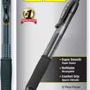 PILOT G2 Retractable Premium Gel Ink Roller Ball Pens Fine Point Black Ink Dozen Box (31020)