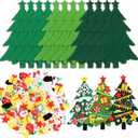 Tatuo DIY Felt Christmas Tree and Ornaments Felt Kids Party Favors Stickers for Kids Home Door Wall Hanging Christmas Tree Craft Decorations (36)