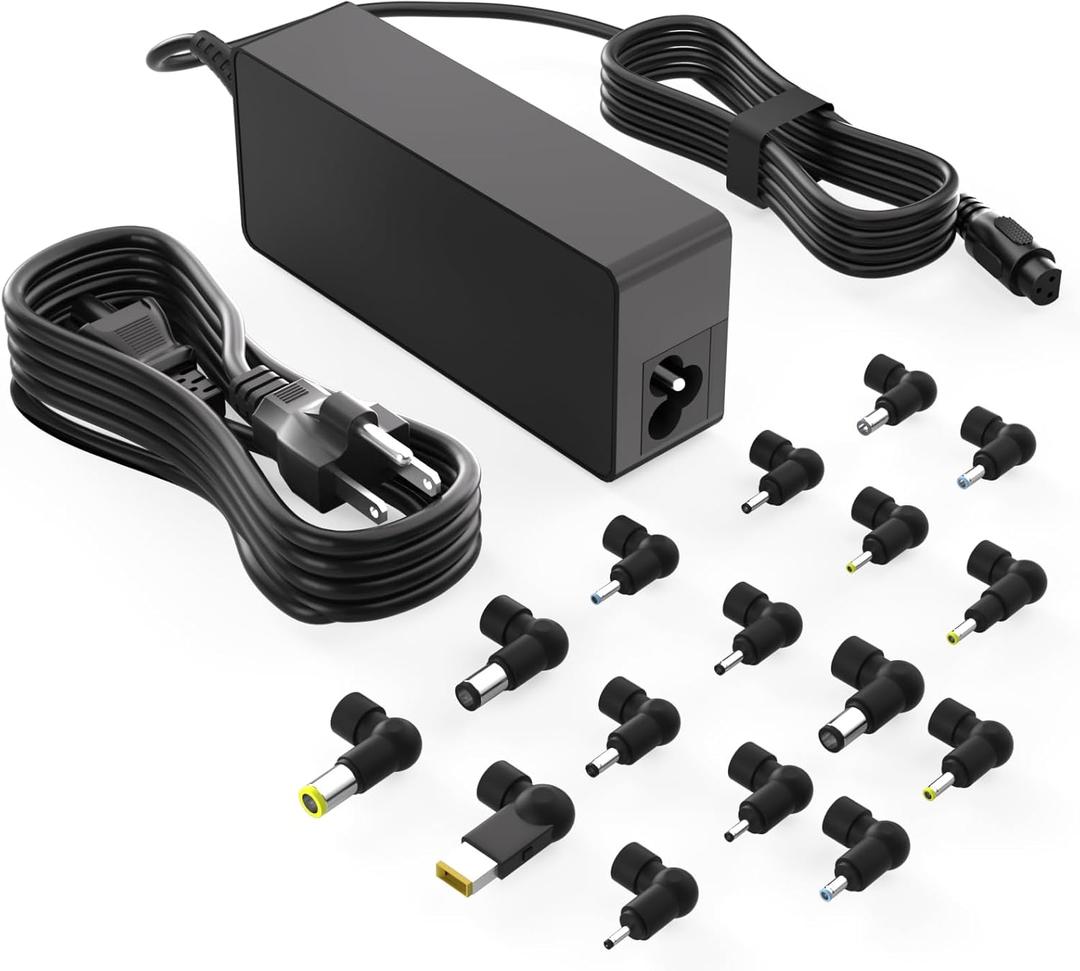 90W Universal AC Adapter Laptop Charger Compatible with Dell HP Acer Asus Lenovo IBM Toshiba Samsung Sony Fujitsu Gateway Notebook Ultrabook Chromebook Power Cord with 16 Tips