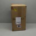Beionxii Outdoor Post Light, Large Exterior Lamp Post Light Pier Mount Lantern with Base, Black Cast Aluminum w/Clear Glass (19" x 9") - A197P-1PK