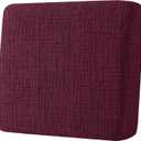 Super Stretch Couch Cushion Covers, Non Slip Cushion Covers for Pets, Sofa Cushion Covers Washable, Soft Thick Fabric, with Elastic Bottom(1 Piece Chair Cushion Cover, Burgundy)