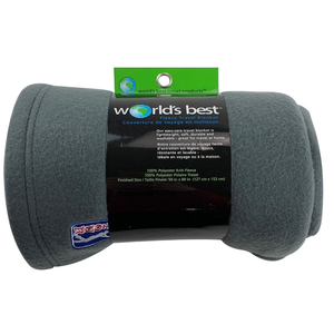 Wolf Essentials Cozy-Soft Microfleece Travel Blanket, 50x60 Inch, Lightweight, Compact, Perfect for Airplane and Car, PGA Charcoal