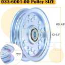 033-6001-00 Idler Pulley Replaces Bad Boy 033-6001-00 Pulley, 033 6001 00, 033600100, 033-6001-00-4 3/4 Idler Pulley Bad boy, 033-6001-00 badboy for Bad Boy Maverick, MZ Magnum Tractors