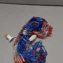 FUNIAO (New) American Flag Lights, 420 LED USA Flag, Outdoor Waterproof Patriotic Lights Hanging Ornaments for Memorial Day, 4th of July, Labor Day, Presidential Election, Christmas