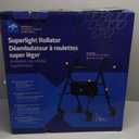 Medline Superlight Aluminum Rollator, Black - Ultra-Lightweight, Foldable & Durable Mobility Walker