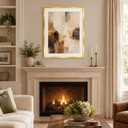 Wood 18x24 Picture Frame with 16x20 Mat Gold, Display 16x20 with Mat or 18x24 Without, Wood 18 by 24 Photo Frame, 18 x 24 Frame for Wall Hanging Display, Gold