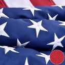 American Flag for Outside 4x6 FT, Deluxe Heavy Duty Spun Polyster, TearProof and Waterproof Super Tough Series, All Weather High Wind USA US Flag with Embroidered Stars, Sewn Stripes, Brass Grommets