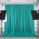 10 ft x 10 ft Wrinkle Free Turquoise Backdrop Curtain for Parties, Thick Polyester Teal Photo Backdrop Drapes,2 Panels 5ft x 10ft for Baby Shower Wedding Engagement Birthday Mermaid Party