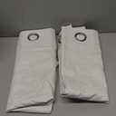 H.VERSAILTEX Primitive Linen Curtains 100% Blackout Curtain Drapes Burlap Fabric Curtains with White Thermal Insulated Liner, Grommet Top Drapes Living Room/Bedroom (2 Panels, 42 x 54 Inch, Ivory)