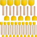 30 Pcs Round Sponges Brush Set, Round Sponge Brushes for Painting, Paint Sponges for Acrylic, Painting Tools for Kids Arts and Crafts (4 Sizes)