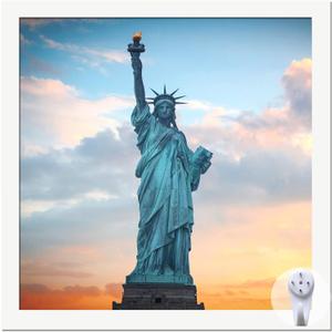 OMAIGAR 8x8 Picture Frame for 8by8 Square Poster Photo Canvas Certificate White High Transparent Photo Frame Wall Desktop Horizontal Vertical 8 x 8
