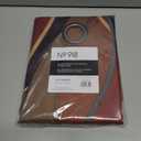 No. 918 Intersect Ogee Print Semi-Sheer Grommet Curtain Panel (48"W x 63"L (Pack of 1), Paprika Red)