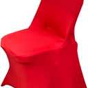 HAINARverS Stretch Spandex Folding Chair Covers 30PCS Universal Fitted Chair Cover Protector for Wedding,Party, Banquet, Holidays, Celebration, Decoration (Red, 30 PCS)
