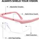 UKNOW Safety Glasses 2 Pack - Anti Fog Safety Goggles ANSI Z87.1 - Adjustable Protective Eyewear - Clear Lens Lab Goggles