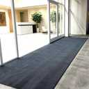 Nisorpa Commercial Grade Door Floor Mat 3' x 10' Brush Step Entrance Mat Slip Skid Doormat with PVC Backing Home Office Hotel Hallway Indoor Outdoor Runner Rugs Corridor Floor Carpet Runner, Grey