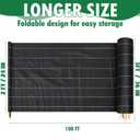 2ft x 100ft Silt Fence Black Silt Fence with 11 Wooden Stakes for Agricultural Fencing, Erosion Barrier, Durable PP Polypropylene Fabric