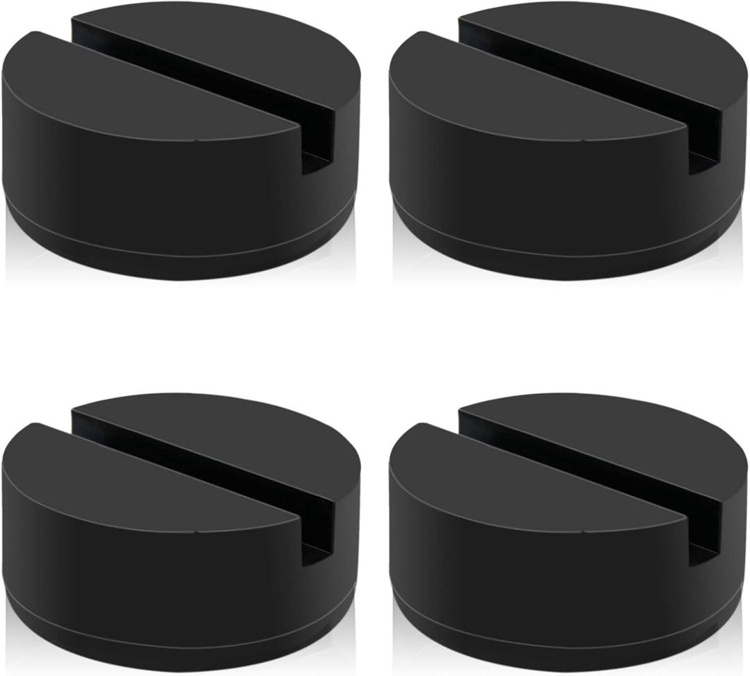 Floor Jack Pad Adapter 4 Ton Universal Rubber Slotted Frame Rail Pinch welds Protector for Floor Jack (4 Pack)