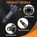 Ignition Coil Pack and Iridium Spark Plugs Set of 4 Compatible with Hyundai Sonata 2011-2014/Santa Fe Sport/Tucson & Kia Sorento 2012-2015/Optima/Sportage & More 2.4L L4, Replace OE# UF611, XP6203