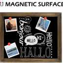 Rustic Magnetic Chalkboard Signs 16 x 20 inch Wood Framed Wall Hanging Display Board for Wedding, Bar, Kitchen, Brown