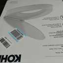 KOHLER 25875-0 Hyten 3" Height, Elevated Soft Close Elongated Toilet Seat, Contoured Seat with Grip-Tight Bumpers, Quick-Attach Hardware, No Slam Toilet Seat, White