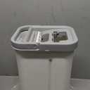 Mop and Bucket with Wringer Set, Hands Free Flat Floor Mop and Bucket, 3 Washable Microfiber Pads Included, Wet and Dry Use, Home Floor Cleaning System for All Floor Types and Windows, White 