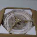 WUZUPS Crystal Drum Chandelier Flush  mount Ceiling Light Modern Lighting Fixture for Entry Hallway Kitchen Bathroom Bedroom, H 16.3'' x W 13'', E26 Base, Gold