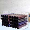 Vinyl Storage Rack 50-Holes Acrylic Vinyl Roll Holder Craft Storage Organizer for Craft Room