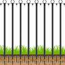 10Ft Exterior Light Poles 10 Pack, Durable Metal String Light Posts for Outdoor Use, Equipped with Fixed Brackets for Yard, Terrace, Backyard and Garden Lighting Decor