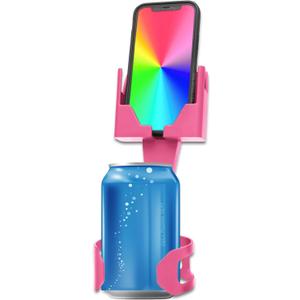 Cup Holder Phone Holder Mount for Car - Universal Adjustable Expander Cradle Hands-Free Driving - Compatible with All Smartphones Car Mount for iPhone Samsung Google Android Mobile Accessories Pink