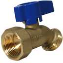 XFITTING 3/4 inch FPT x 3/4 inch GHT 1/4 inch Turn Hose Bibbs,5-2-2=5XX, 4 Pieces