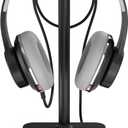 KAFRI RGB Headphone Stand with Wireless Charger Desk Gaming Headset Holder Hanger Rack with 10W/7.5W Fast Charge QI Wireless Charging Pad - Suitable for Gamer Desktop Table Game Earphone Accessories