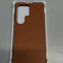 For Samsung Galaxy S26 Ultra Leather case Compatible with MagSafe for Professional Men Women Brown, Full Grain Leather, Wireless Charging, Metal Buttons Camera Bezel, Ultra-Thin fit