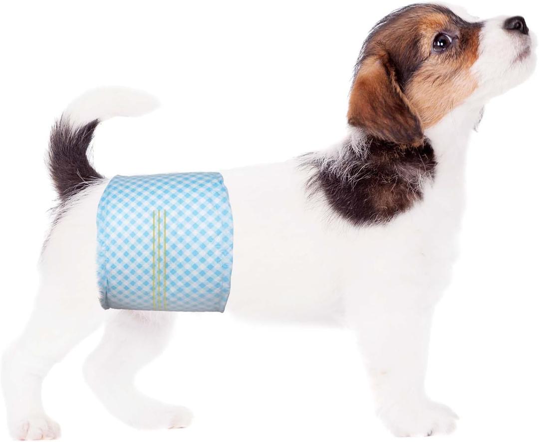 Disposable Belly Bands for Male Dogs,Puppy Diapers Male with Wetness Indicator, Super Absorbent Soft Male Dog Diapers, XS, 20 Count