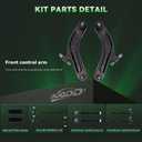 10Pc Front End Suspension Kit Fit For 2014-2020 Ni-ssan Rogue, 17-22 Rogue Sport, 2 Lower Control Arm w/Ball Joint 2 Sway Bar Link 4 Outer Inner Tie Rod End (# K623110 K750783 EV801396 ES801220)