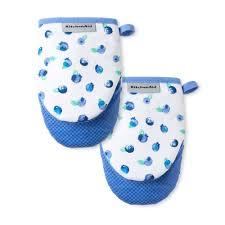 KitchenAid Printed Mini Oven Mitts - Mini Blueberries Pack Of 2 KitchenAid Printed Mini Oven Mitts - Mini Blueberries Pack Of 2