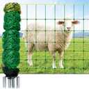 Electric Fence Netting, 42.5" H x 164'L, Portable Livestock Fencing Used in Backyards, Farms and Ranches, Electric Netting Fence for Cattle, Sheep, Goat, Hogs, Net Fencing with 14 Posts Double Spiked